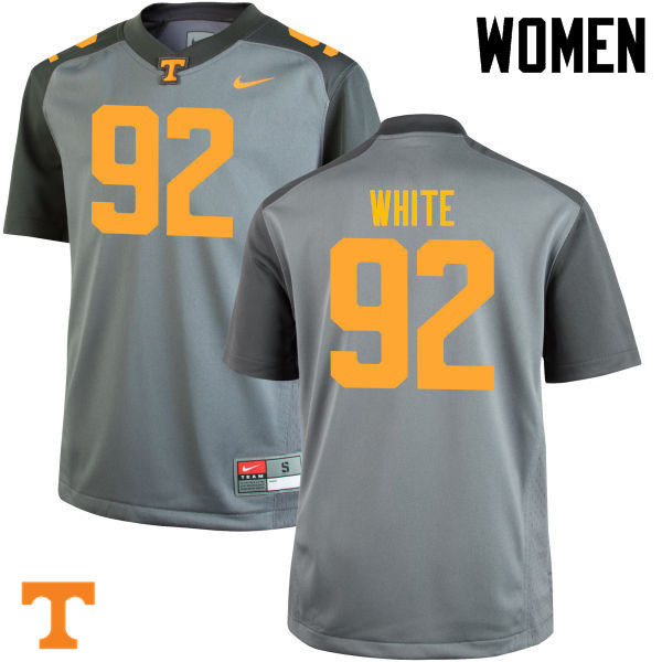 Women #92 Reggie White Tennessee Volunteers College Football Jerseys-Gray